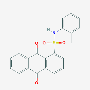 molecular formula C21H15NO4S B406553 9,10-Dioxo-9,10-dihydro-anthracene-1-sulfonic acid o-tolylamide 