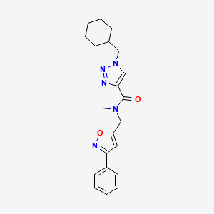molecular formula C21H25N5O2 B4065547 1-(环己基甲基)-N-甲基-N-[(3-苯基-5-异恶唑基)甲基]-1H-1,2,3-三唑-4-甲酰胺 