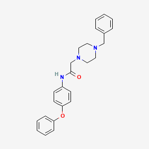 molecular formula C25H27N3O2 B4065568 2-(4-苄基-1-哌嗪基)-N-(4-苯氧基苯基)乙酰胺 