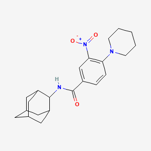 molecular formula C22H29N3O3 B4065583 N-2-金刚烷基-3-硝基-4-(1-哌啶基)苯甲酰胺 