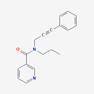 molecular formula C18H18N2O B4065586 N-(3-phenylprop-2-yn-1-yl)-N-propylnicotinamide 