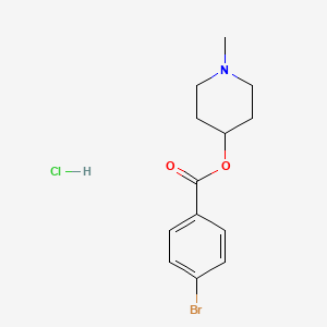 molecular formula C13H17BrClNO2 B4065594 1-methyl-4-piperidinyl 4-bromobenzoate hydrochloride 