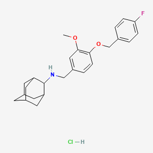 molecular formula C25H31ClFNO2 B4065601 N-{4-[(4-氟苄基)氧基]-3-甲氧基苄基}-2-金刚烷胺盐酸盐 