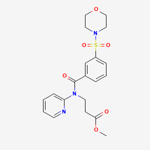 molecular formula C20H23N3O6S B4065613 methyl N-[3-(4-morpholinylsulfonyl)benzoyl]-N-2-pyridinyl-beta-alaninate 
