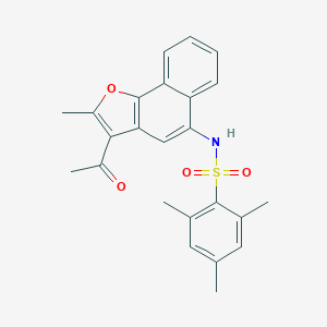 molecular formula C24H23NO4S B406562 N-(3-乙酰基-2-甲基萘并[1,2-b]呋喃-5-基)-2,4,6-三甲基苯磺酰胺 CAS No. 333351-29-4