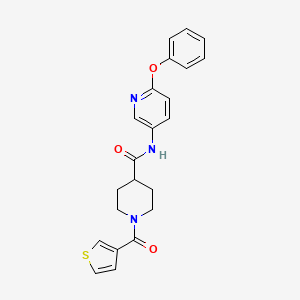 molecular formula C22H21N3O3S B4065629 N-(6-phenoxy-3-pyridinyl)-1-(3-thienylcarbonyl)-4-piperidinecarboxamide 