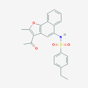 molecular formula C23H21NO4S B406564 N-(3-acetyl-2-methylnaphtho[1,2-b]furan-5-yl)-4-ethylbenzenesulfonamide 