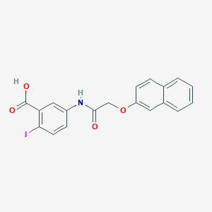 molecular formula C19H14INO4 B4065658 2-iodo-5-{[(2-naphthyloxy)acetyl]amino}benzoic acid 