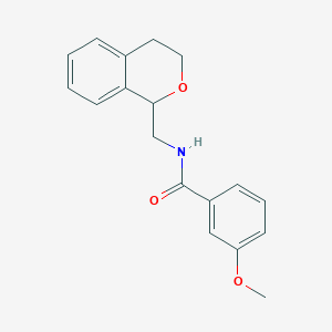 molecular formula C18H19NO3 B4065675 N-(3,4-dihydro-1H-isochromen-1-ylmethyl)-3-methoxybenzamide 