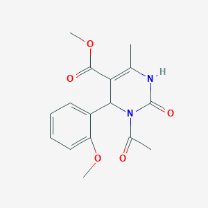 molecular formula C16H18N2O5 B4065681 3-乙酰基-4-(2-甲氧基苯基)-6-甲基-2-氧代-1,2,3,4-四氢-5-嘧啶甲酸甲酯 