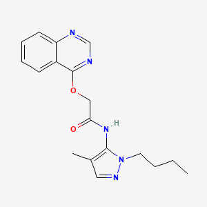 N-(1-butyl-4-methyl-1H-pyrazol-5-yl)-2-(quinazolin-4-yloxy)acetamide