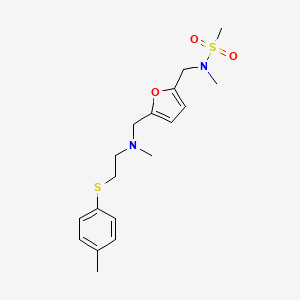 molecular formula C18H26N2O3S2 B4065691 N-methyl-N-({5-[(methyl{2-[(4-methylphenyl)thio]ethyl}amino)methyl]-2-furyl}methyl)methanesulfonamide 