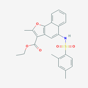 Ethyl 5-{[(2,4-dimethylphenyl)sulfonyl]amino}-2-methylnaphtho[1,2-b]furan-3-carboxylate