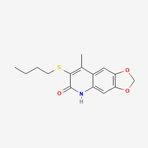 molecular formula C15H17NO3S B4065701 7-(butylthio)-8-methyl[1,3]dioxolo[4,5-g]quinolin-6(5H)-one 
