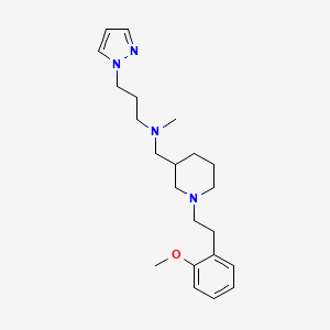 molecular formula C22H34N4O B4065702 ({1-[2-(2-甲氧基苯基)乙基]-3-哌啶基}甲基)甲基[3-(1H-吡唑-1-基)丙基]胺 