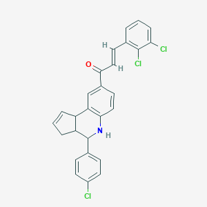 1-[4-(4-chlorophenyl)-3a,4,5,9b-tetrahydro-3H-cyclopenta[c]quinolin-8-yl]-3-(2,3-dichlorophenyl)-2-propen-1-one