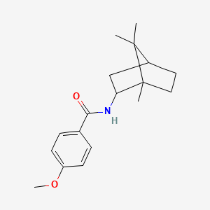 molecular formula C18H25NO2 B4065712 4-甲氧基-N-(1,7,7-三甲基双环[2.2.1]庚-2-基)苯甲酰胺 