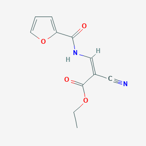 molecular formula C11H10N2O4 B4065720 2-氰基-3-(2-呋喃甲酰胺基)丙烯酸乙酯 