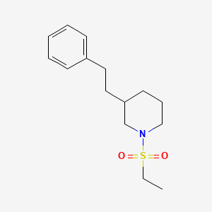 molecular formula C15H23NO2S B4065727 1-(乙磺酰基)-3-(2-苯乙基)哌啶 