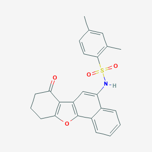 molecular formula C24H21NO4S B406573 2,4-dimethyl-N-(7-oxo-7,8,9,10-tetrahydronaphtho[1,2-b][1]benzofuran-5-yl)benzenesulfonamide 
