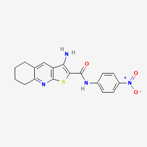 molecular formula C18H16N4O3S B4065745 3-氨基-N-(4-硝基苯基)-5,6,7,8-四氢噻吩并[2,3-b]喹啉-2-甲酰胺 
