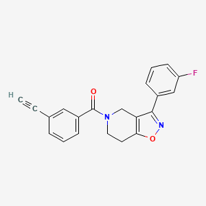 molecular formula C21H15FN2O2 B4065753 5-(3-乙炔基苯甲酰基)-3-(3-氟苯基)-4,5,6,7-四氢异恶唑并[4,5-c]吡啶 