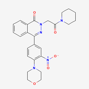 molecular formula C25H27N5O5 B4065761 4-[4-(4-morpholinyl)-3-nitrophenyl]-2-[2-oxo-2-(1-piperidinyl)ethyl]-1(2H)-phthalazinone 