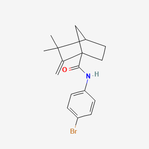 molecular formula C17H20BrNO B4065770 N-(4-bromophenyl)-3,3-dimethyl-2-methylenebicyclo[2.2.1]heptane-1-carboxamide 