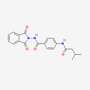 molecular formula C20H19N3O4 B4065790 N-(1,3-二氧代-1,3-二氢-2H-异吲哚-2-基)-4-[(3-甲基丁酰)氨基]苯甲酰胺 