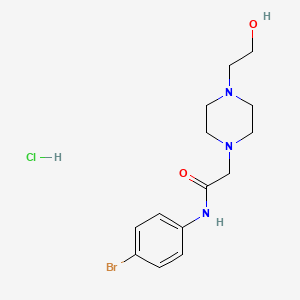 molecular formula C14H21BrClN3O2 B4065812 N-(4-溴苯基)-2-[4-(2-羟乙基)-1-哌嗪基]乙酰胺盐酸盐 