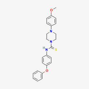 molecular formula C24H25N3O2S B4065814 4-(4-甲氧基苯基)-N-(4-苯氧基苯基)-1-哌嗪甲硫酰胺 