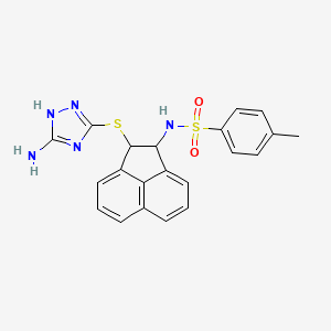 molecular formula C21H19N5O2S2 B4065822 N-{2-[(5-氨基-4H-1,2,4-三唑-3-基)硫代]-1,2-二氢-1-芴并亚苯基}-4-甲基苯磺酰胺 