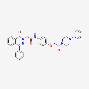2-(1-oxo-4-phenyl-2(1H)-phthalazinyl)-N-{4-[2-oxo-2-(4-phenyl-1-piperazinyl)ethoxy]phenyl}acetamide