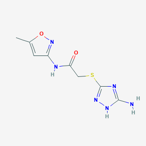 molecular formula C8H10N6O2S B4065834 2-[(3-氨基-1H-1,2,4-三唑-5-基)硫]-N-(5-甲基-3-异恶唑基)乙酰胺 