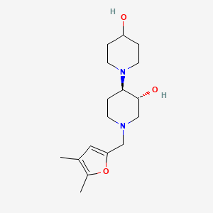 molecular formula C17H28N2O3 B4065844 (3'R*,4'R*)-1'-[(4,5-dimethyl-2-furyl)methyl]-1,4'-bipiperidine-3',4-diol 