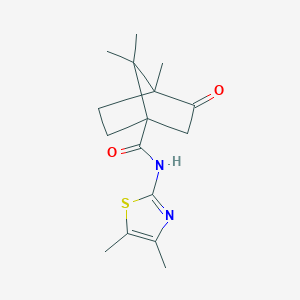 molecular formula C16H22N2O2S B4065860 N-(4,5-dimethyl-1,3-thiazol-2-yl)-4,7,7-trimethyl-3-oxobicyclo[2.2.1]heptane-1-carboxamide 