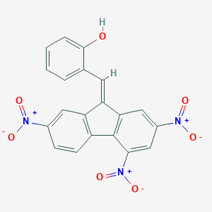 molecular formula C20H11N3O7 B406588 2-(2,4,7-Trinitro-9H-fluorene-9-ylidenemethyl)phenol 