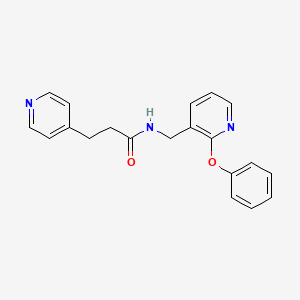 molecular formula C20H19N3O2 B4065890 N-[(2-苯氧基-3-吡啶基)甲基]-3-(4-吡啶基)丙酰胺 