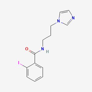 molecular formula C13H14IN3O B4065921 N-[3-(1H-咪唑-1-基)丙基]-2-碘苯甲酰胺 