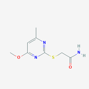 molecular formula C8H11N3O2S B4065950 2-[(4-methoxy-6-methyl-2-pyrimidinyl)thio]acetamide 
