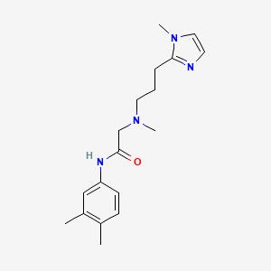 molecular formula C18H26N4O B4065953 N-(3,4-dimethylphenyl)-2-{methyl[3-(1-methyl-1H-imidazol-2-yl)propyl]amino}acetamide 
