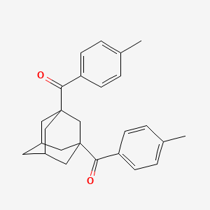 molecular formula C26H28O2 B4065992 tricyclo[3.3.1.1~3,7~]decane-1,3-diylbis[(4-methylphenyl)methanone] 