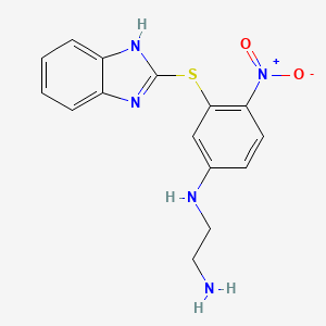 molecular formula C15H15N5O2S B4066002 (2-aminoethyl)[3-(1H-benzimidazol-2-ylthio)-4-nitrophenyl]amine 