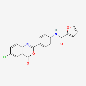 molecular formula C19H11ClN2O4 B4066021 N-[4-(6-chloro-4-oxo-4H-3,1-benzoxazin-2-yl)phenyl]-2-furamide 