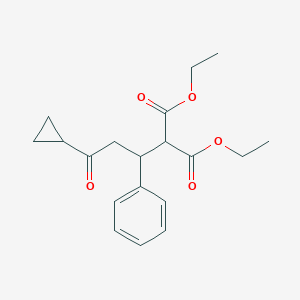 molecular formula C19H24O5 B406605 Diethyl 2-(3-cyclopropyl-3-oxo-1-phenylpropyl)malonate 