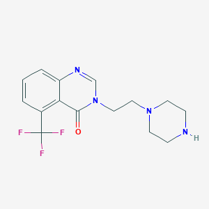 molecular formula C15H17F3N4O B4066051 3-(2-piperazin-1-ylethyl)-5-(trifluoromethyl)quinazolin-4(3H)-one 