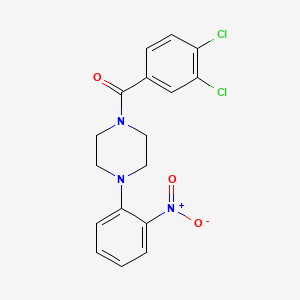 molecular formula C17H15Cl2N3O3 B4066064 1-(3,4-二氯苯甲酰)-4-(2-硝基苯基)哌嗪 