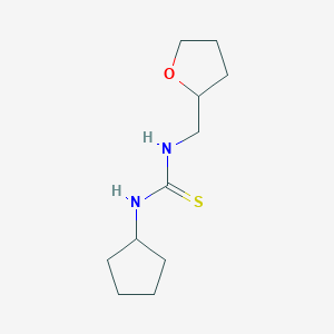 molecular formula C11H20N2OS B4066083 N-cyclopentyl-N'-(tetrahydro-2-furanylmethyl)thiourea 