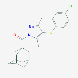 1-(1-adamantylcarbonyl)-4-[(4-chlorophenyl)sulfanyl]-3,5-dimethyl-1H-pyrazole