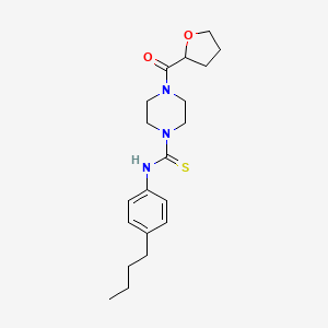 molecular formula C20H29N3O2S B4066094 N-(4-丁基苯基)-4-(四氢-2-呋喃基羰基)-1-哌嗪甲硫酰胺 